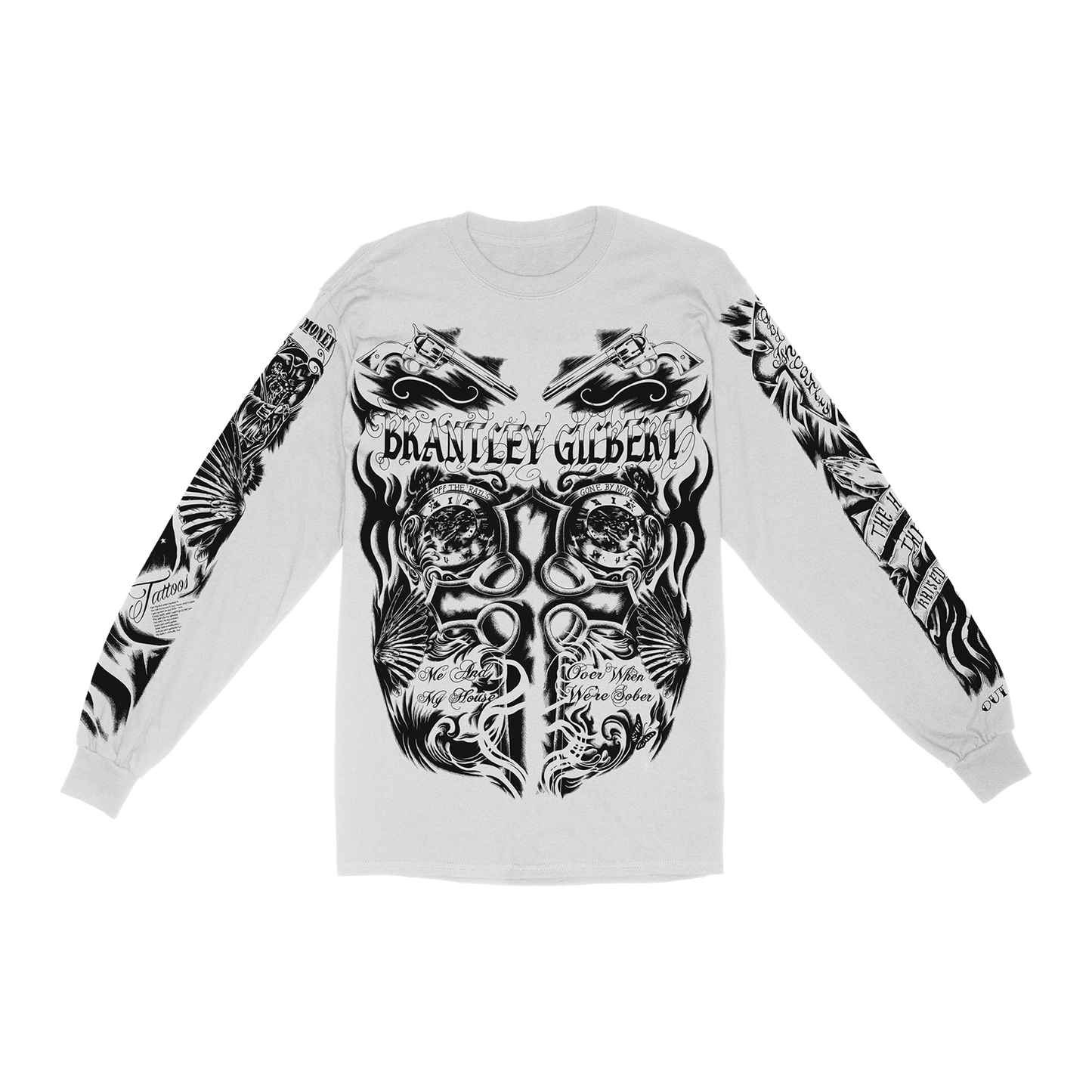 Brantley Chest and Sleeve Tattoo Long Sleeve T-Shirt