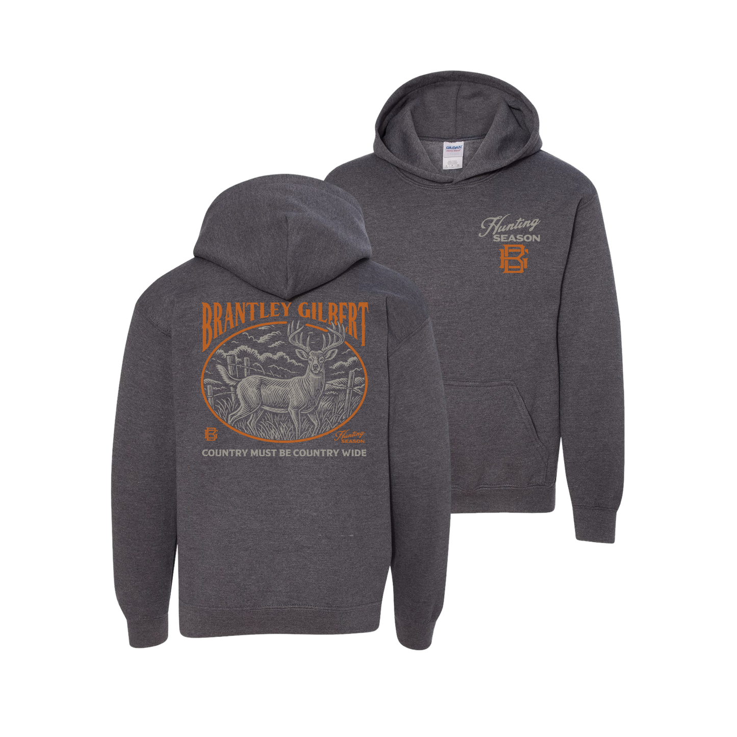 Buck Field Youth Hoodie - Front and Back