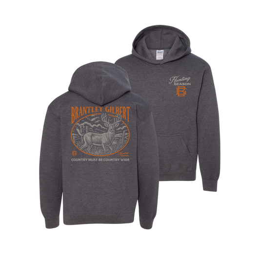 Buck Field Youth Hoodie - Front and Back